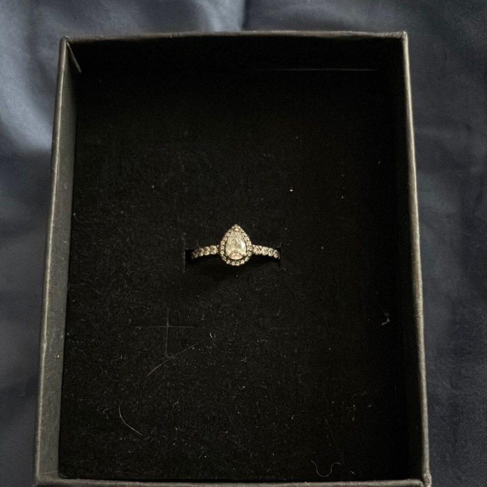 Pandora Silver Solitaire Ring Timeless Design